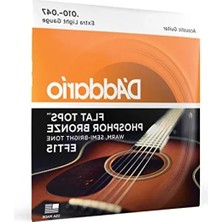 Calperia Yüksek Kaliteli Akustik Gitar Tel Seti, Phosphor Bronze, Flat Tops