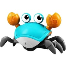 Calperia Şarjlı Müzikli Yengeç Oyuncağı - Emekleme ve Yürümeye Destek (Mavi)