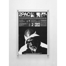 Lamazif Pleksi Cam Duvar Tablosu – 2pac Tupac Shakur Tipografik Modern Sanat Poster | Akrilik Tablo