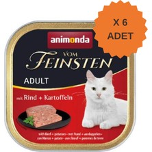 Animonda Vom Feinsten Biftekli ve Patatesli Yetişkin Kedi Konservesi 100GR x 6 Adet