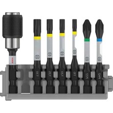 Calperia 7 Parçalı Tornavida Ucu Seti - Darbeli Matkap Aksesuarı, Uzunluk: 25 mm