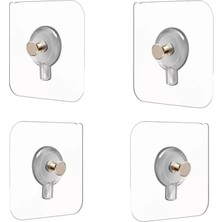 Calperia 4 Adet Yapışkanlı Duvara Monte Kanca Seti, Iz Bırakmayan