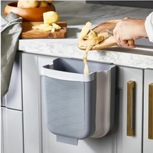 Calperia Katlanabilir Mutfak Tezgahaltı Çöp Kovası - Gri