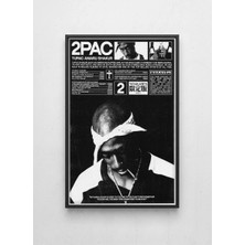 Lamazif 2pac Tupac Shakur Siyah Çerçeveli Poster | Hip Hop Rap Efsanesi Duvar Tablosu 50X70 cm