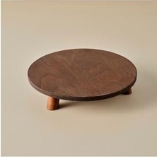Aris Ayaklı Sunum Tabağı Naturel (29 Cm)