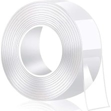 Calperia 1 Metre Çift Taraflı Nano Bant - Güçlü Yapışkan, Yeniden Kullanılabilir