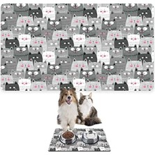 Calperia Evcil Hayvan Beslenme Matı - Su Geçirmez ve Kolay Temizlenir (40X60 Cm)