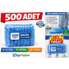 Ege Toptan 500 Adet Galoş Toptan Tek Kullanımlık Hijyenik Kaymaz Ekonomik Dev Paket”