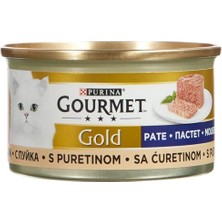 Gold Kıyılmış Hindili Yaş Kedi Maması , Yetişkin Kediler (24 x 85 Gr)