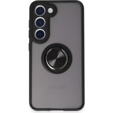 Senka Newface Samsung Galaxy S23 Kılıf Montreal Yüzüklü Silikon Kapak - Siyah