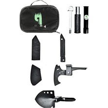 Calperia Katlanır Multitool Seti: Kürek, Balta, Bıçak, Testere ve Çekiç
