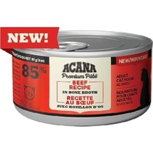 Premium Pate (Ezme) Konserve Yaş Kedi Maması, Sığır Etli, 85 gr