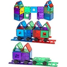 Calperia 55 Parça Manyetik Blok Tren Seti, Dayanıklı ve Eğitici Stem Oyuncağı