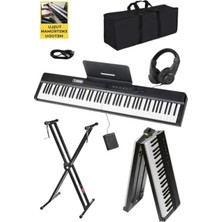 Calperia Katlanır Taşınabilir Dijital Piyano - Hassas Tuşlar