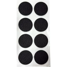 Calperia Siyah 8 Adet 5 cm Yuvarlak Yapışkanlı Koruma Keçesi