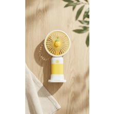 Porlisma Mini El Fanı Ananas Figürlü Sarı Kompakt Tasarımlı,usb Şarjlı Güçlü Taşınabilir Vantilatör FAN-PL103
