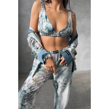 Coccolarsi Corso D'acqua Saten Üçlü Pijama Takımı CDK10