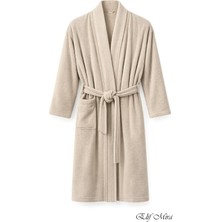 Elif Mira Kimono Yaka Unisex Tek Kişilik Pamuklu Banyo Bornozu Comfort