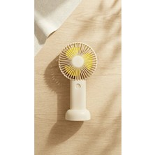 Porlisma Mini El Fanı Pastel Sarı Kompakt Tasarımlı, USB Şarjlı Güçlü Taşınabilir Vantilatör FAN-PL101