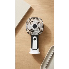 Porlisma Mini El Fanı Siyah/beyaz Kompakt Tasarımlı, USB Şarjlı Güçlü Taşınabilir Vantilatör Fan - PL108