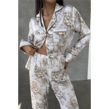 Coccolarsi Eleganza Sogno Saten Uzun Pijama Takımı CCR02