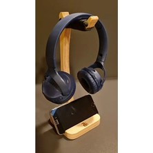 Calperia Ahşap Telefon Standı ve Kulaklık Tutucu