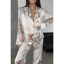 Coccolarsi Eleganza Sogno Saten Uzun Pijama Takımı CCR27