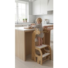 AVC Trade Güvenlikli Montessori Öğrenme Kulesi - Mutfak Yardımcı Basamağı (Learning Tower)