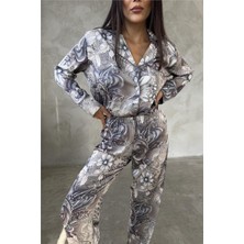 Coccolarsi Eleganza Sogno Saten Uzun Pijama Takımı CCR35