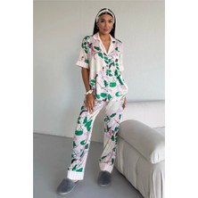 Coccolarsi Mondo Allegro Saten Kısa Kol Pantolon Pijama Takımı MA5814