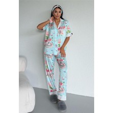 Coccolarsi Mondo Allegro Saten Kısa Kol Pantolon Pijama Takımı MA5817