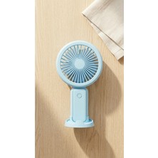 Porlisma Mini El Fanı Buz Mavisi Kompakt Tasarımlı, USB Şarjlı Güçlü Taşınabilir Vantilatör FAN-PL128