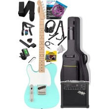 Calperia Tele Kasa Elektro Gitar Seti - Maple Klavye, 25W Amfi