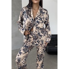 Coccolarsi Eleganza Sogno Saten Uzun Pijama Takımı CCR01