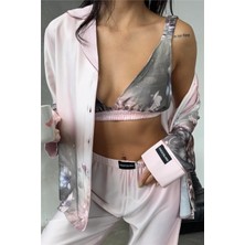 Coccolarsi Corso D'acqua Saten Üçlü Pijama Takımı CDK20
