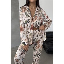 Coccolarsi Eleganza Sogno Saten Uzun Pijama Takımı CCR13