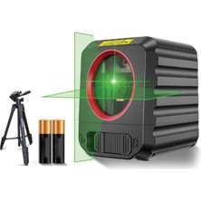 Calperia 30 Metre Yeşil Çapraz Çizgi Lazer Distomat + Tripod