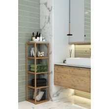 AVC Trade 5 Katlı Çok Amaçlı Ahşap Raf Ünitesi - Mutfak, Banyo ve Salon Organizer