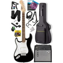 Calperia Gül Renkli Elektro Gitar Seti: 50W Amfili