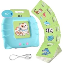 Calperia 224 Adet Sesli Konuşan Ingilizce Erken Eğitim Kartı - Mavi