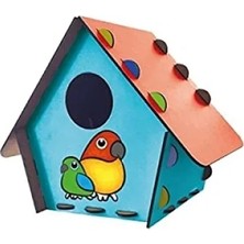 Calperia Ahşap Kuş Evi Inşa Seti ve Boyama Kiti