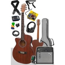 Calperia Elektro Akustik Gitar ve Bluetooth Amfili Set