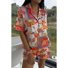Coccolarsi Stagione Estiva Saten Kısa Pijama Takımı CSE3006