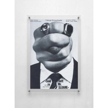 Lamazif Siyah Beyaz Sürreal Duvar Tablosu – Modern Sanat Pleksi Cam Tablo – Vintage Grafik Poster