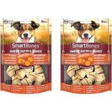 Smart Bones Tatlı Patatesli Küçük Irklar Için Düğümlü Köpek Ödül Kemiği (8li) 128GR x 2 Adet