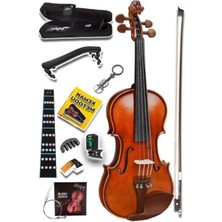 Calperia Profesyonel Gül Ağacı Keman 4/4 Tam Boy Seti (Yastık, Tuner, Yedek Tel, Susturucu, Çanta, Yay, Reç