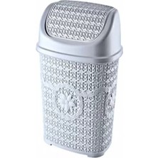 General Gri Örgülü Çöp Kovası ROYALEKS-ASD038