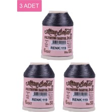 General 3 Adet Altınbaşak Oya ve Dantel Ipi 20 gr - Royaleks - No: 119