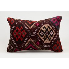 Kilim Wholesale El Yapımı Eski Kilimden Yapılmış Vintage Kırlent Kılıfı, Yün, 40X60 cm