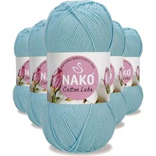 General 5 Adet Cotton Lüks Yelek Tunik Kazak Bluz Hırka Ipi Yünü Buz Mavi 97564